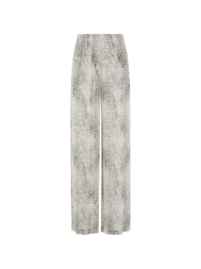 Federica Tosi Pantalone Animalier Donna Beige/Grigio 1
