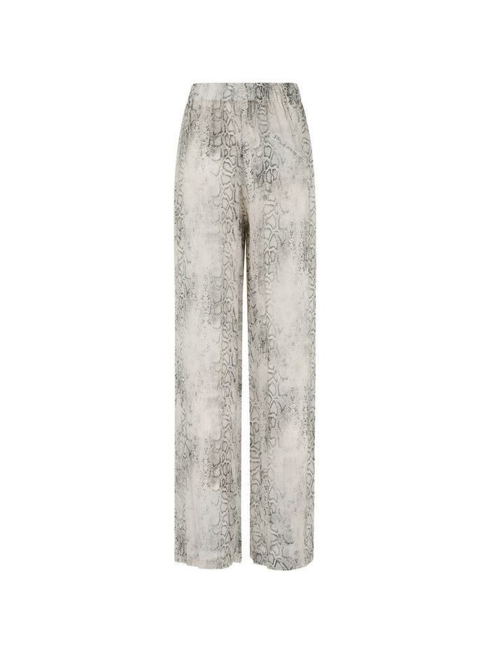 Federica Tosi Pantalone Animalier Donna Beige/Grigio 2