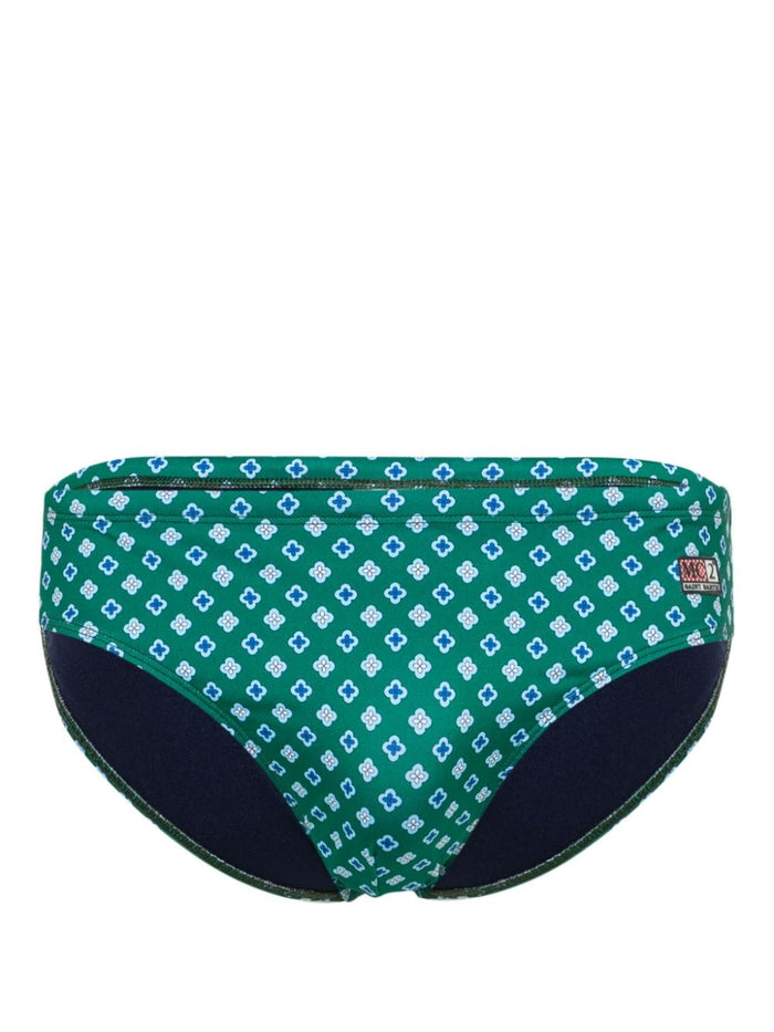 Mc2 Saint Barth Green Men's Briefs Graphic Pattern 1