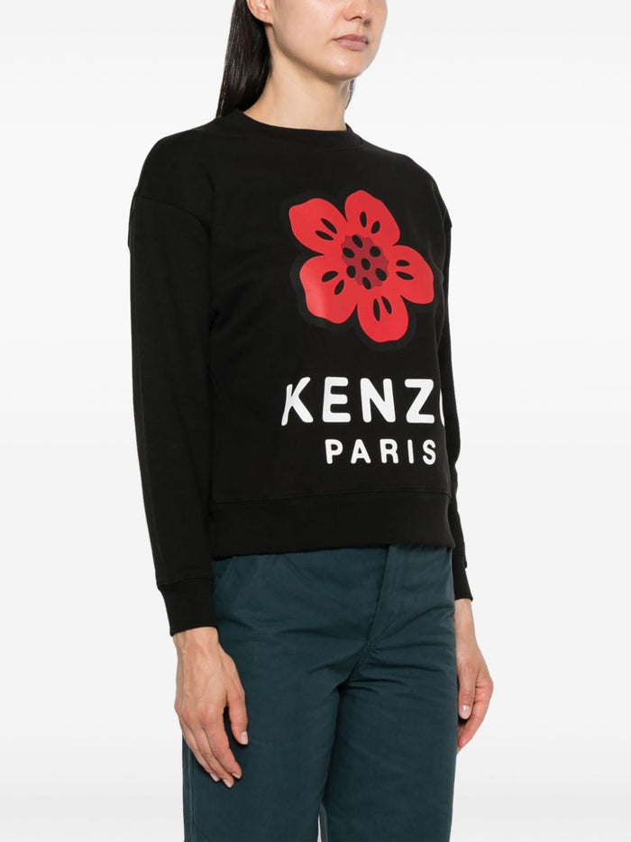 Kenzo Women's Black Sweatshirt with Boke Flower Print 2