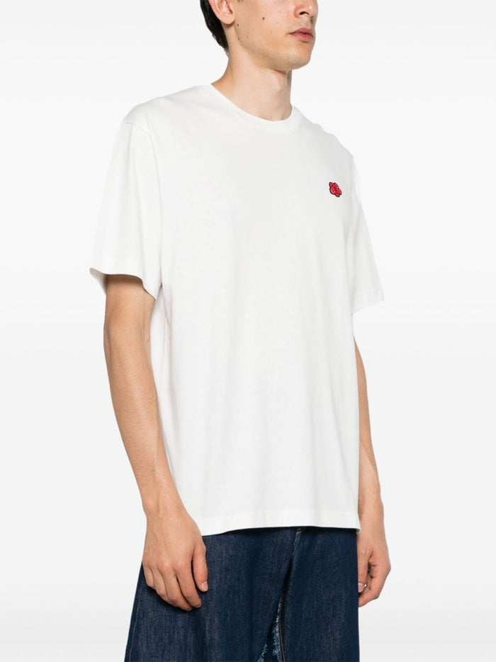 Kenzo T-shirt Bianco Uomo Micro Fiore Boke 2