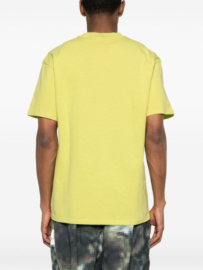 Carhartt WIP T-shirt Giallo Uomo Ricamo Micro Logo 3