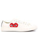 Comme Des Garcons Play Shoe White Unisex Chuck 70 Heart Red Low  1