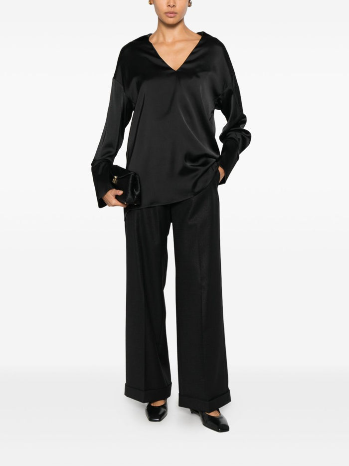 Luigi Bianchi Schwarze Hose für Damen 2