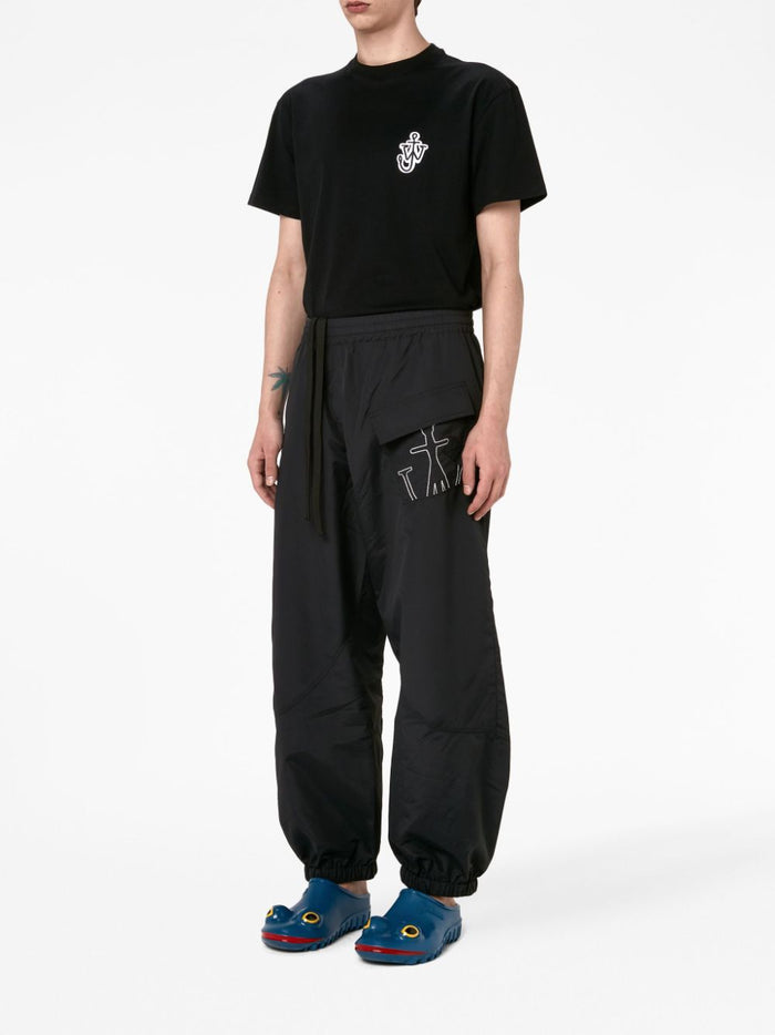 Jwanderson Black Men's Trousers with Logo Print 4