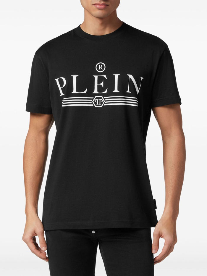 Philipp Plein T-shirt Nero Uomo Stampa Logo 1