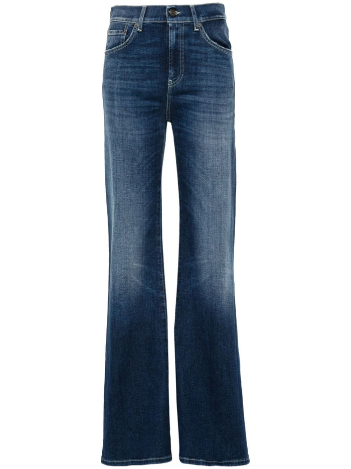 Dondup Blue Jeans Women Amber Wide Leg 5