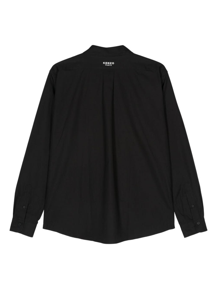 Kenzo Camicia Nero Uomo Micro Fiore Boke 2