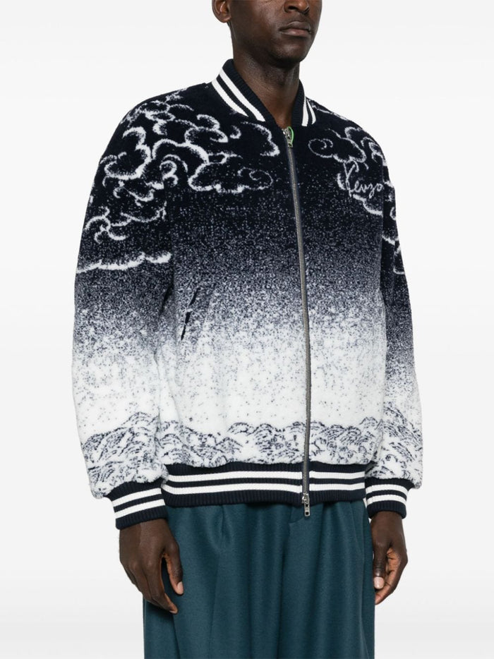 Kenzo Multicolored Men's Teddy Jacket with Tiger Pattern 2