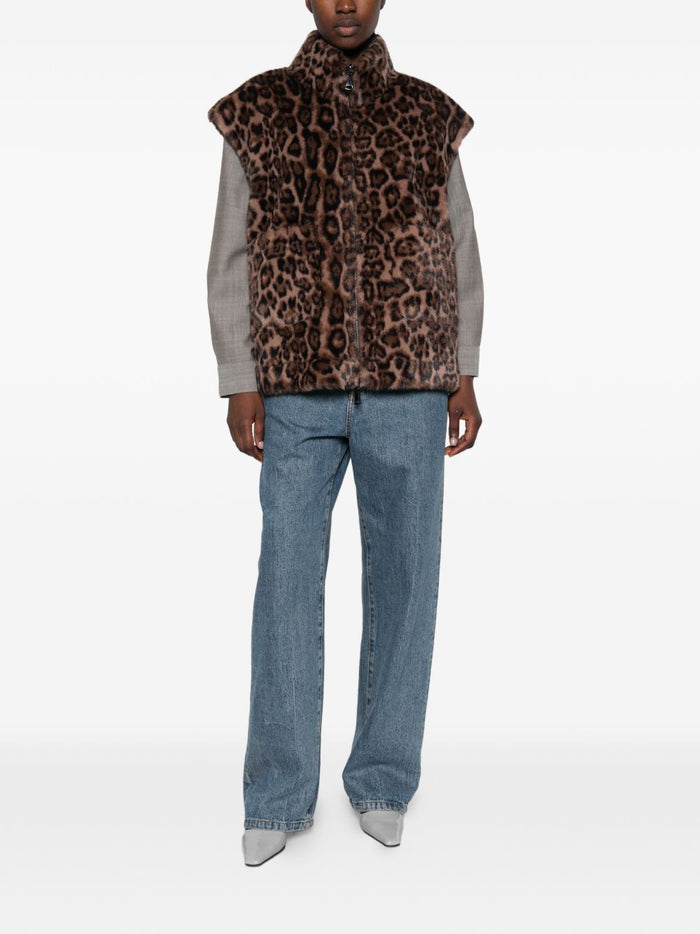 Zoe Paris Gilet Scuro Dark Leopard Donna 2