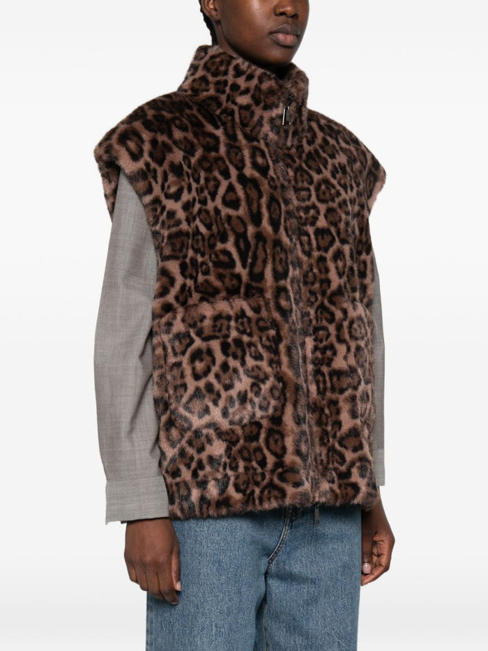 Zoe Paris Gilet Scuro Dark Leopard Donna 3