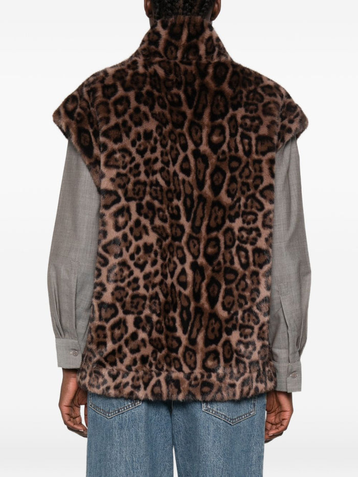 Zoe Paris Gilet Scuro Dark Leopard Donna 4