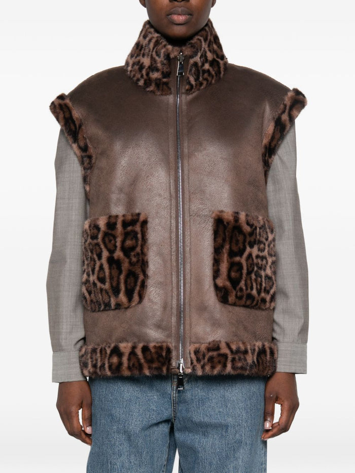 Zoe Paris Gilet Scuro Dark Leopard Donna 6