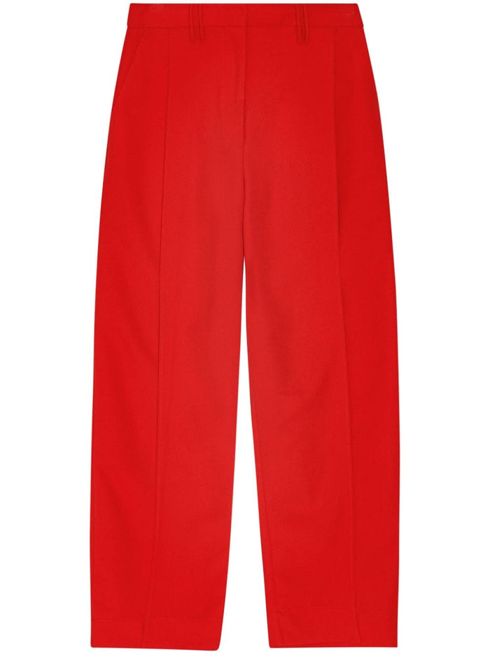 Ganni Pantalone Donna Gamba Ampia Piega Stirata 4