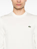 Lacoste Men's White Sweater with Crocodile Embroidery 4