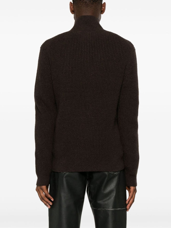 Jwanderson Men's Brown Half Zip Sweater 3