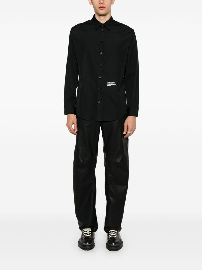 Dsquared2 Men's Black Shirt Logo Coordinates 1