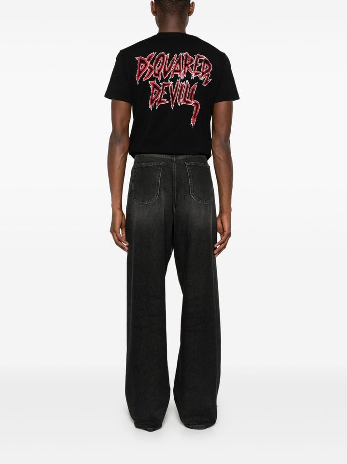 Dsquared2 T-shirt Nero Uomo Logo Devils 2