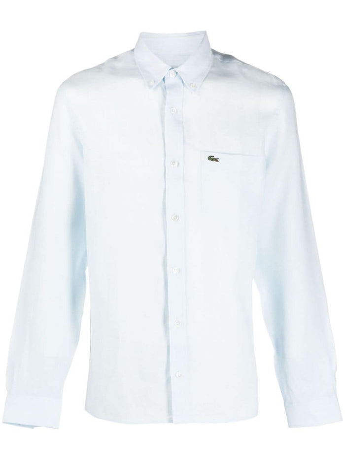 Lacoste Men's Light Blue Shirt with Chest Pocket 1