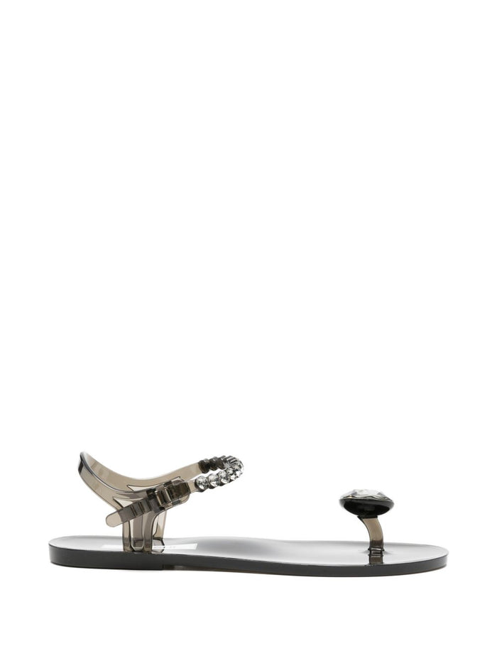 Menghi Scarpe Sandali Flat Donna Nero 1