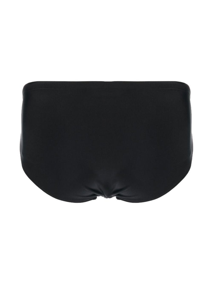 Mc2 Saint Barth Herren Slip mit Logo-Patch in schwarz 2