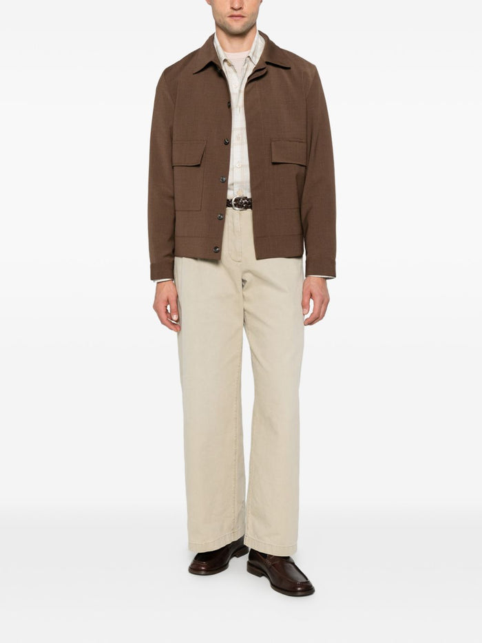 New York Camicia Marrone Uomo 4