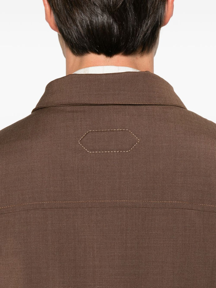 New York Camicia Marrone Uomo 5