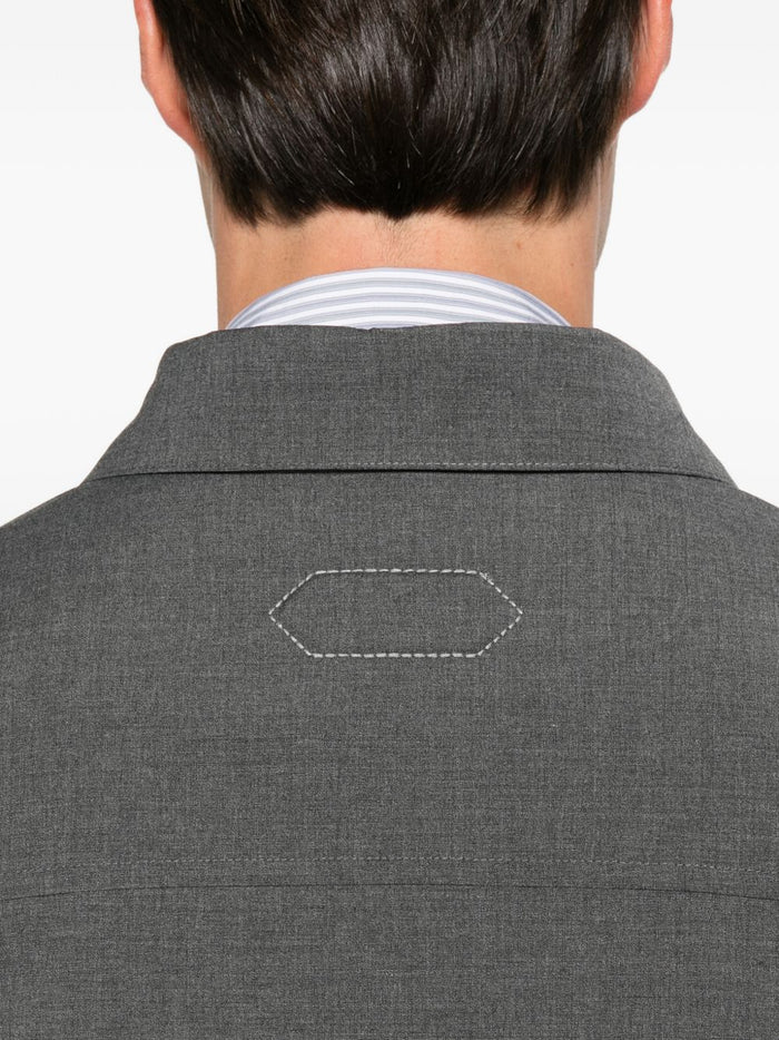 New York Camicia Grigio Uomo 3