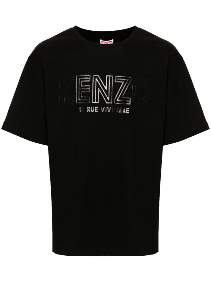 Kenzo T-shirt Nero Uomo Logo Applicato 5