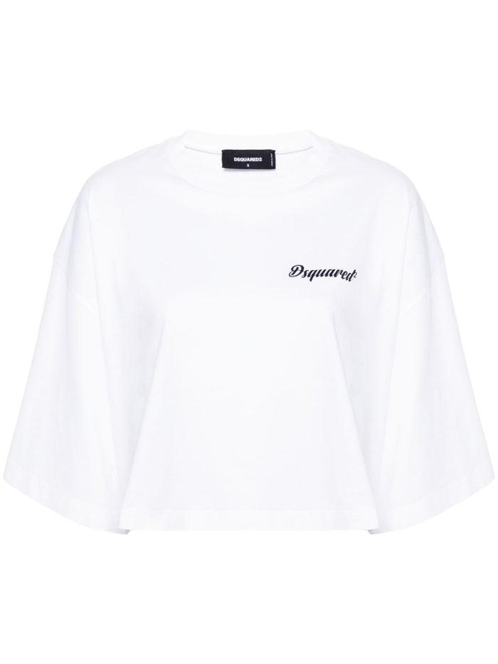 Dsquared2 Women's White T-shirt Made With Love 5