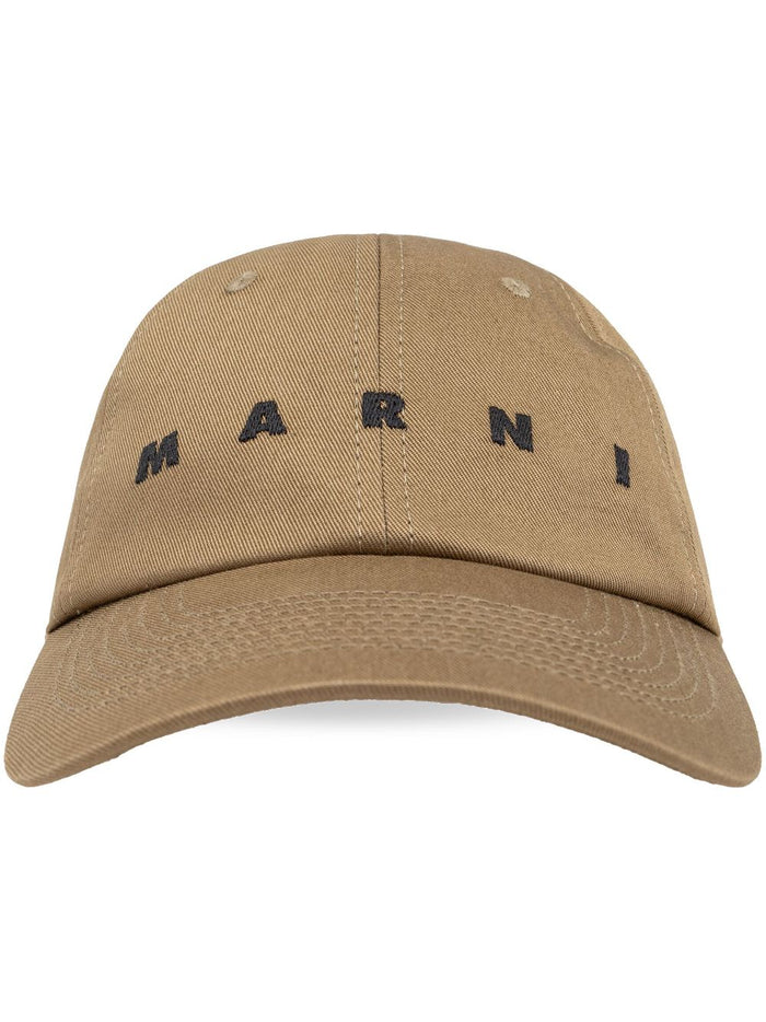 Marni Cappellino Verde Uomo Ricamo Logo 2