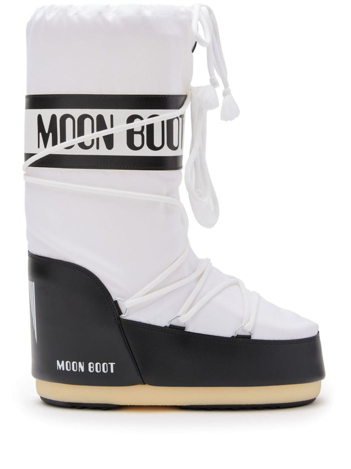 Moon Boot Stivali Bianco/Nero Donna Icon Nylon 1