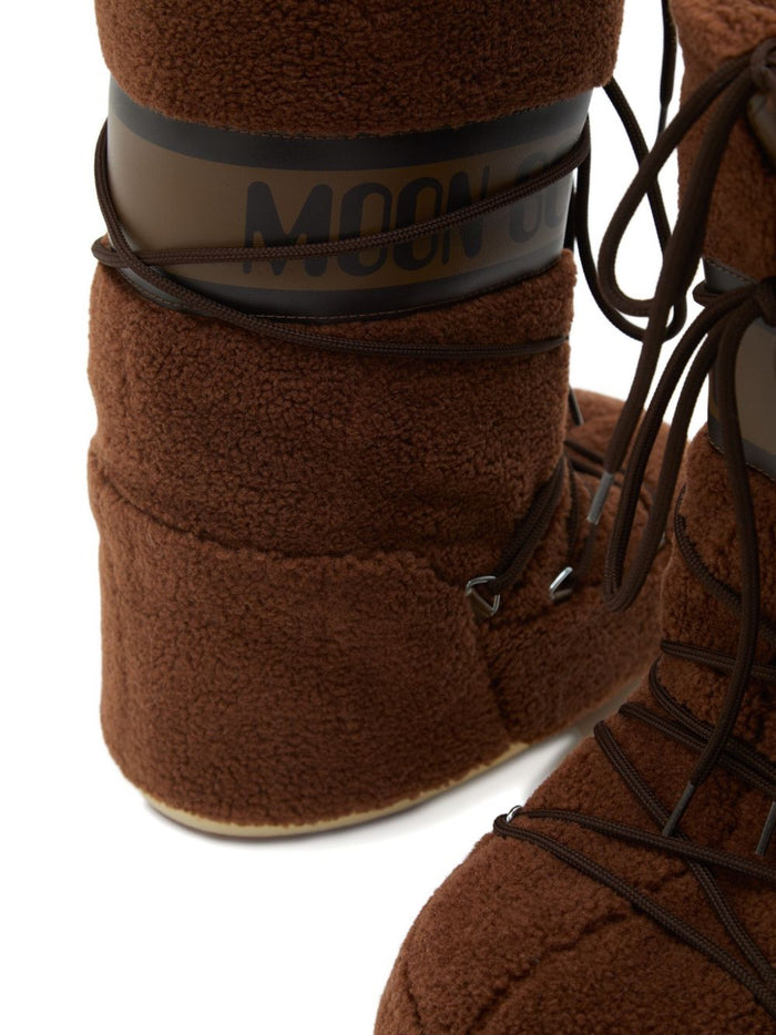 Moon Boot Stivali Marrone Donna Icon in Teddy 4
