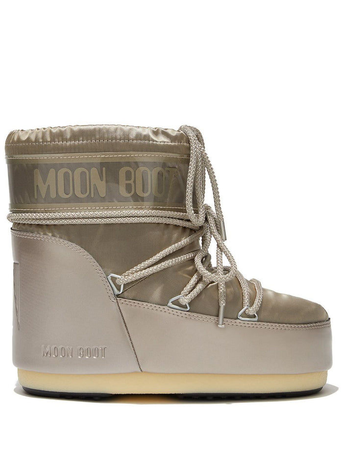 Moon Boot Scarpa Platino Donna Stivali Monaco Effetto Metallizzato 1