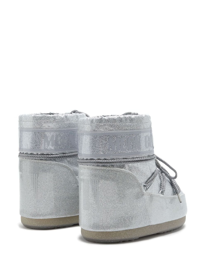 Moon Boot Stivali Argento Donna Icon Low Glitter 3