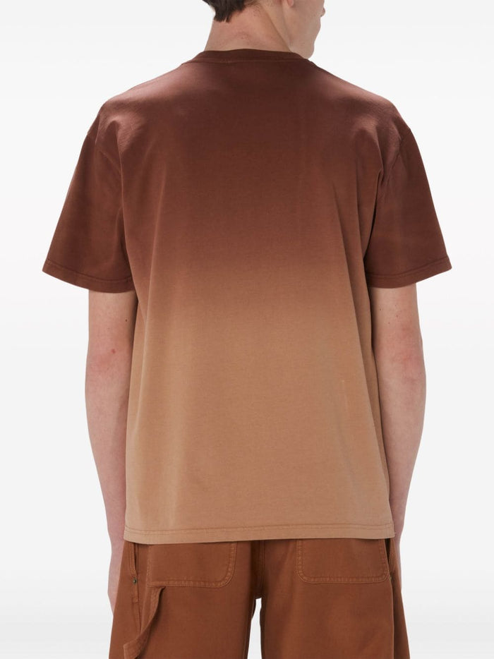 Jwanderson Men's Brown T-shirt with Gradient Effect 3