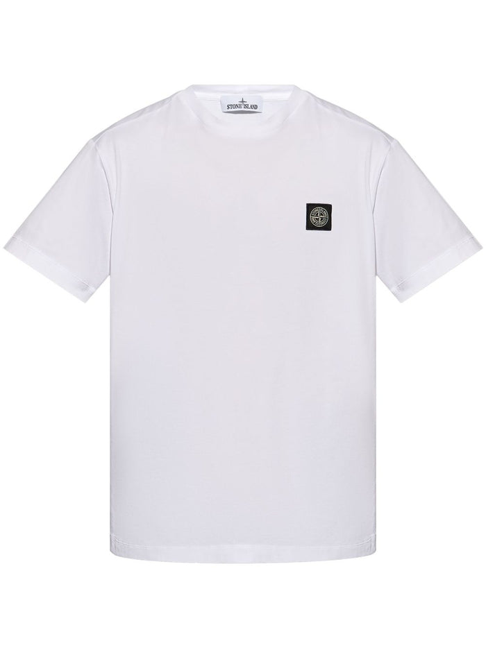 Stone Island T-shirt White Men Micro Patch Logo 5