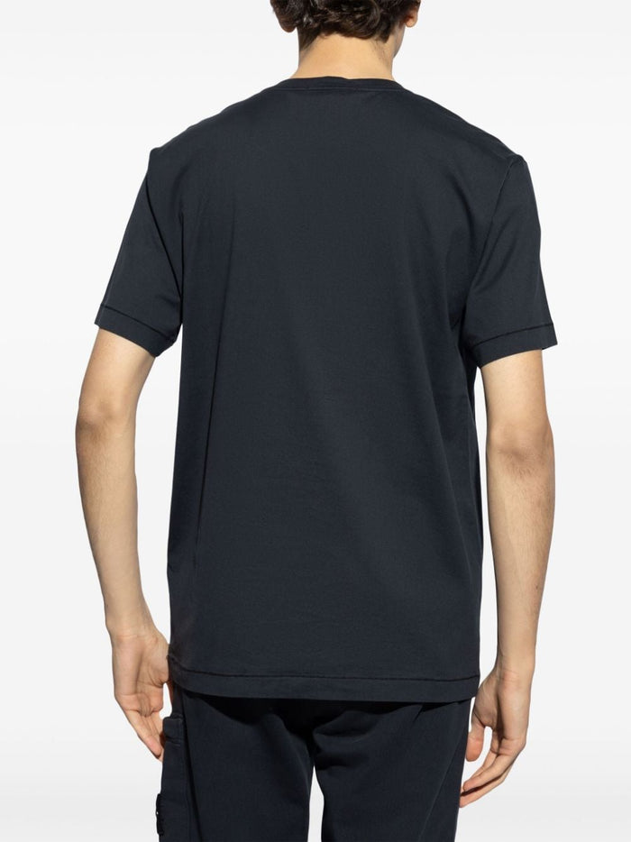 Stone Island Men's Blue T-shirt Micro Patch Logo 3