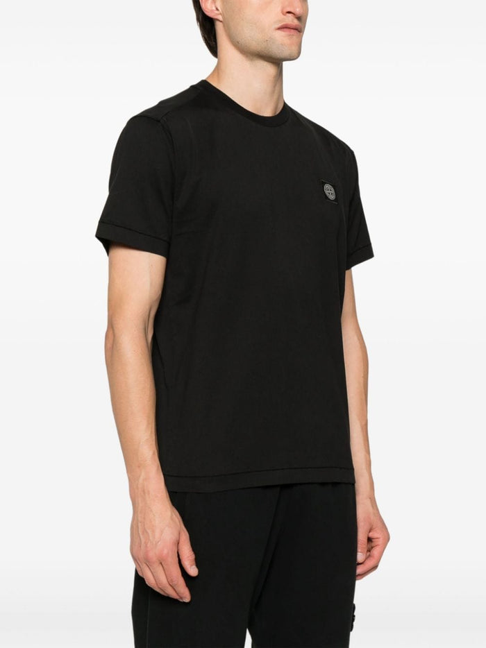 Stone Island T-shirt Black Men Micro Patch Logo 2