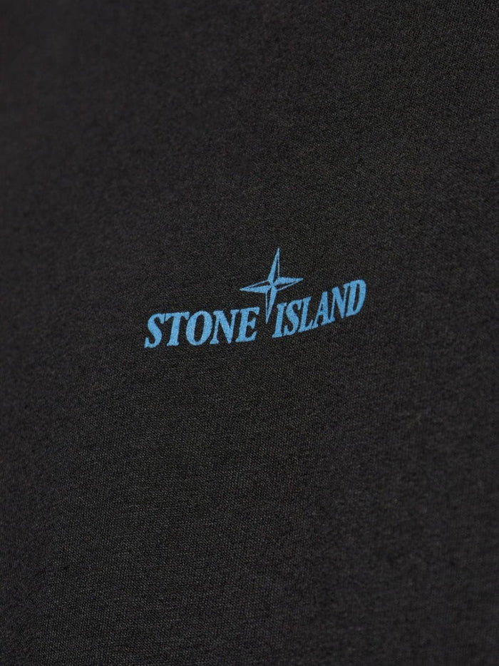 Stone Island T-shirt Black Men's Compass Logo Back 4