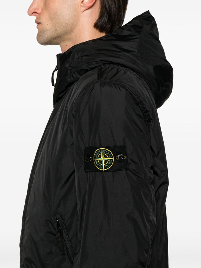 Stone Island Giubbotto Nero Uomo Bomber Cappuccio 4