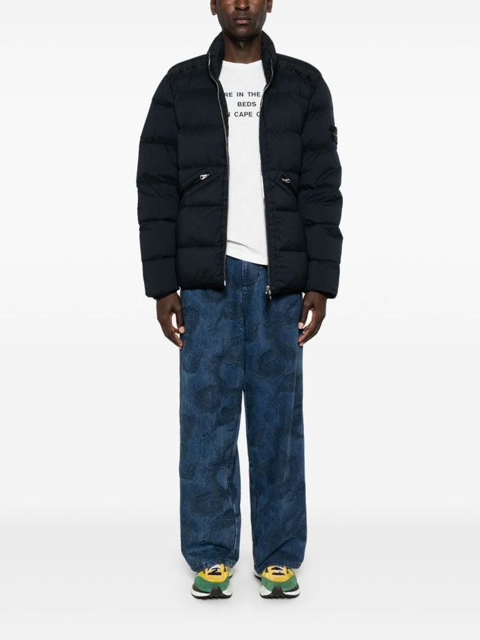 Stone Island Giubbotto Blu Uomo Piumino con Pistagna 1