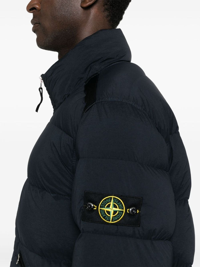 Stone Island Giubbotto Blu Uomo Piumino con Pistagna 4