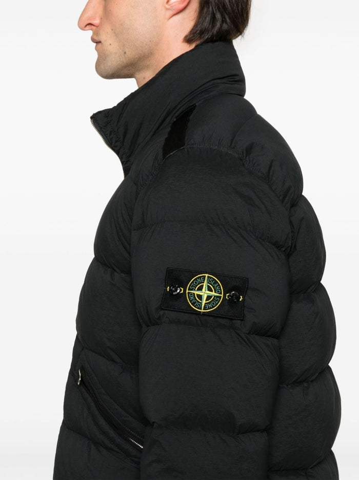 Stone Island Giubbotto Nero Uomo Piumino con Pistagna 4