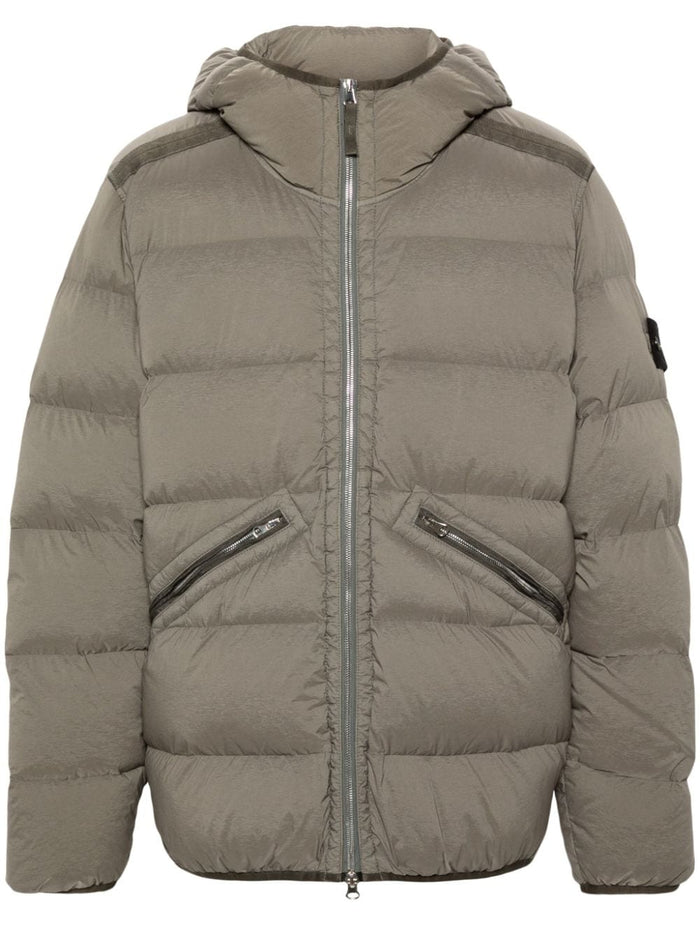 Stone Island Brown Jacket Men Down Jacket Hood 5