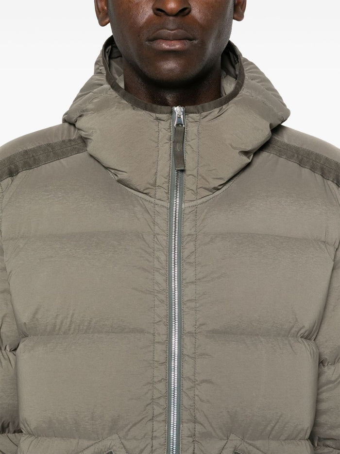 Stone Island Brown Jacket Men Down Jacket Hood 4