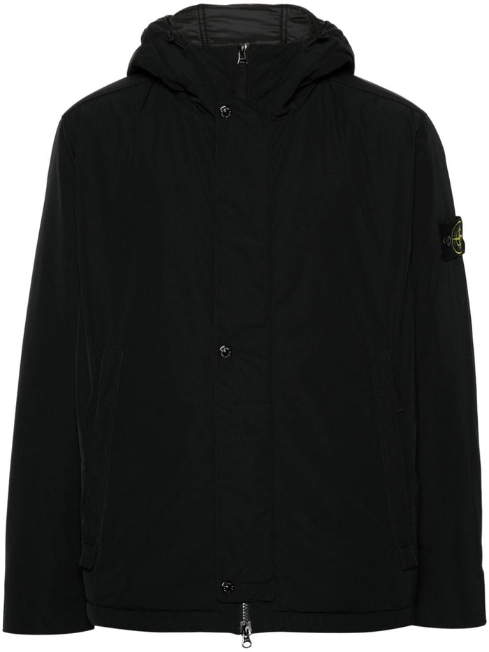 Stone Island Men's Black Jacket Hooded Twill 5