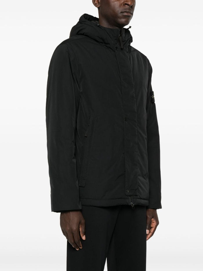 Stone Island Men's Black Jacket Hooded Twill 2