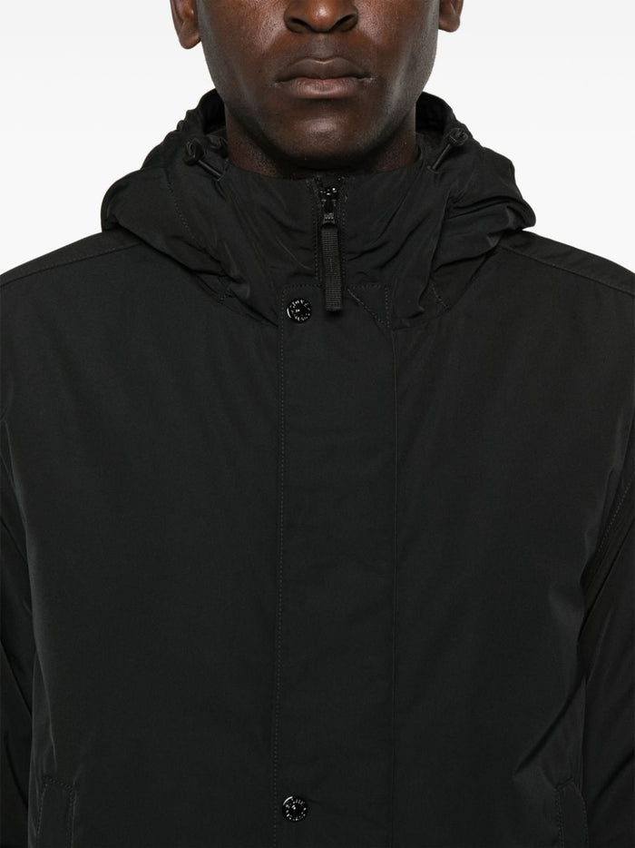 Stone Island Men's Black Jacket Hooded Twill 4