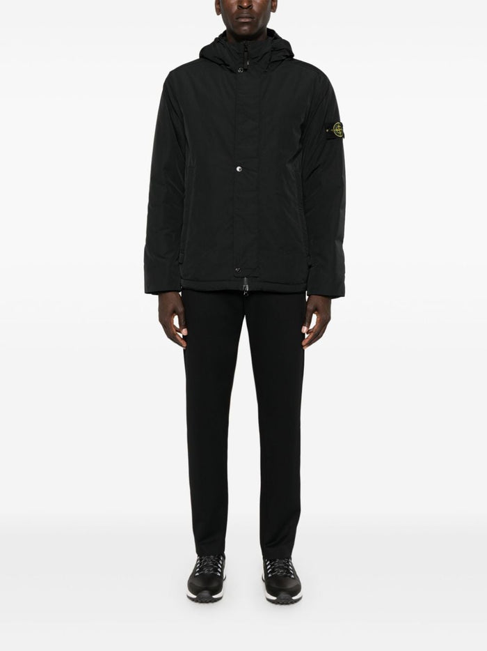 Stone Island Men's Black Jacket Hooded Twill 1